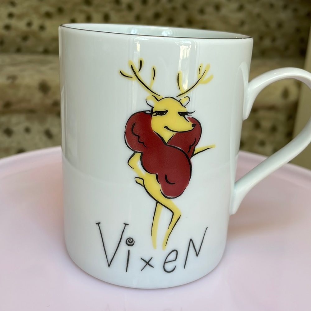 Pottery Barn Vixen Reindeer Mug